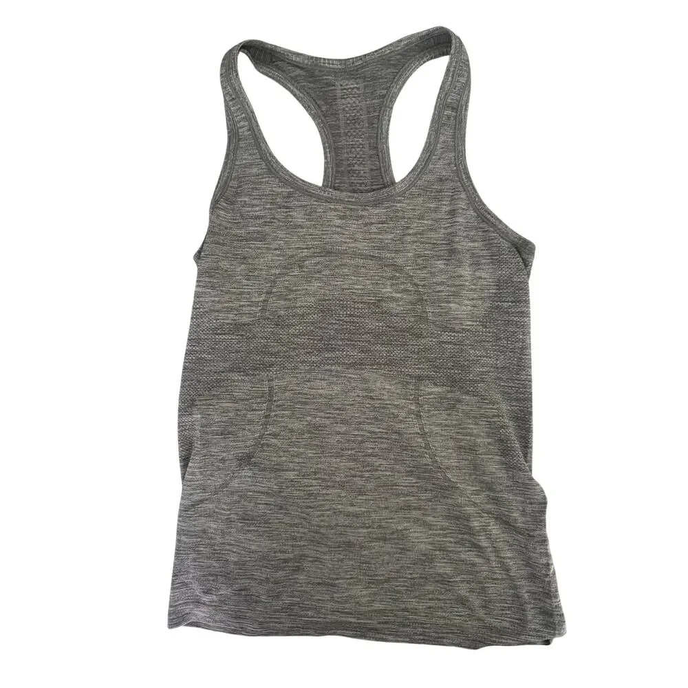 Lululemon Swiftly Tech Racerback Tank Graphite Grey Athletic Top Womens Size 8
